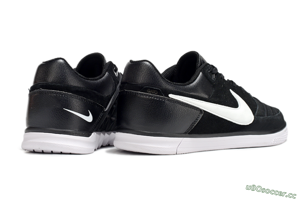 Men's Nike Street Gato IC Indoor & Futsal Low-Tops Football Shoes - Black/White 6