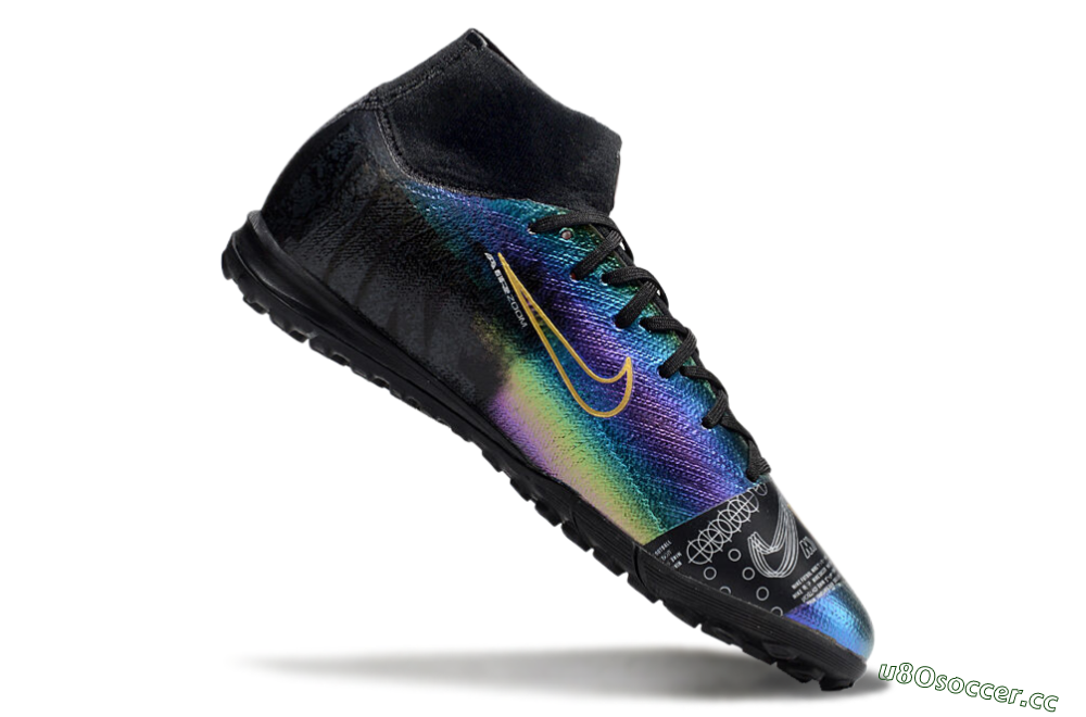 Men's Nike Air Zoom Mercurial Superfly 10 Elite TF Artificial Turf High-Tops Football Shoes - LaserYellow/Black 4