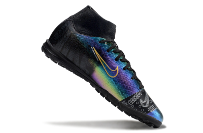 Men's Nike Air Zoom Mercurial Superfly 10 Elite TF Artificial Turf High-Tops Football Shoes - LaserYellow/Black