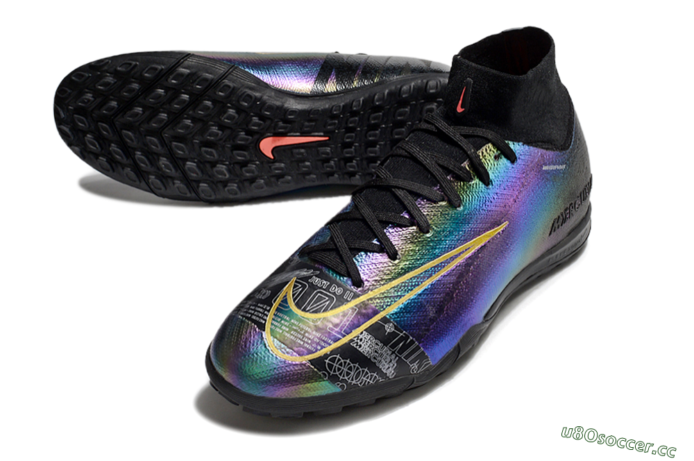 Men's Nike Air Zoom Mercurial Superfly 10 Elite TF Artificial Turf High-Tops Football Shoes - LaserYellow/Black 3
