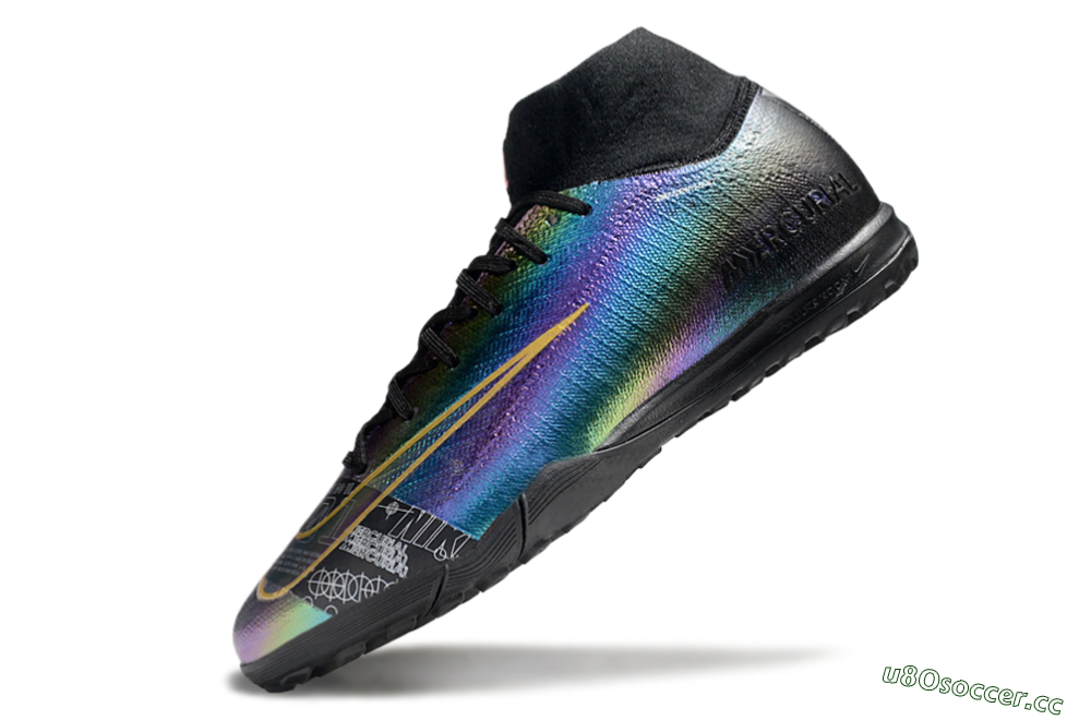 Men's Nike Air Zoom Mercurial Superfly 10 Elite TF Artificial Turf High-Tops Football Shoes - LaserYellow/Black 5