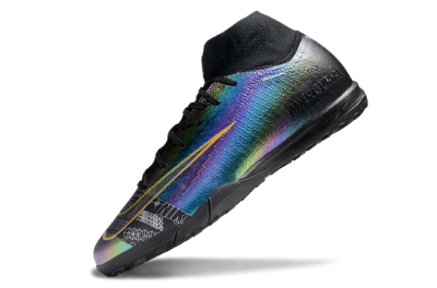 Men's Nike Air Zoom Mercurial Superfly 10 Elite TF Artificial Turf High-Tops Football Shoes - LaserYellow/Black