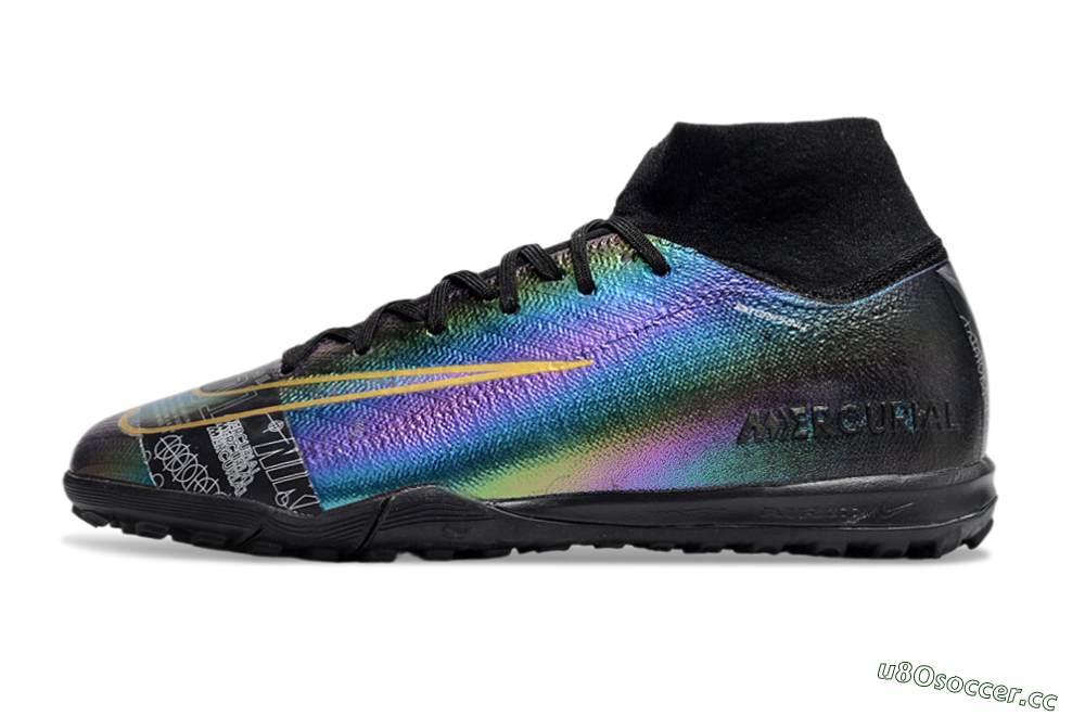 Men's Nike Air Zoom Mercurial Superfly 10 Elite TF Artificial Turf High-Tops Football Shoes - LaserYellow/Black 0