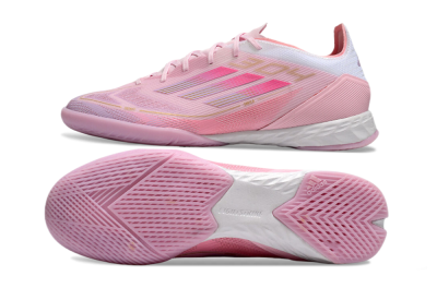 Men's Adidas F50 Pro IC Indoor & Futsal Low-Tops Football Shoes - Pink/Gold/White