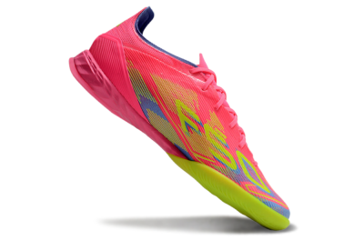 Men's Adidas F50 Pro IC Indoor & Futsal Low-Tops Football Shoes - Pink/Yellow/Blue