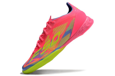 Men's Adidas F50 Pro IC Indoor & Futsal Low-Tops Football Shoes - Pink/Yellow/Blue