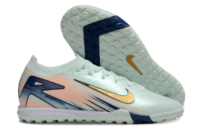 Unisex Nike Air Zoom Mercurial Vapor 16 Elite TF Artificial Turf Low-Tops Football Shoes - Jade/Gold/Blue