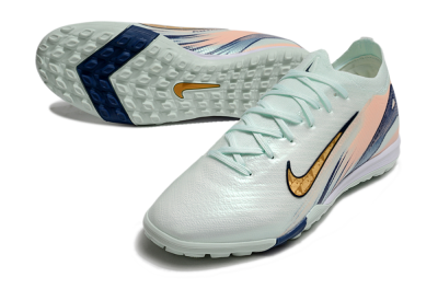 Unisex Nike Air Zoom Mercurial Vapor 16 Elite TF Artificial Turf Low-Tops Football Shoes - Jade/Gold/Blue
