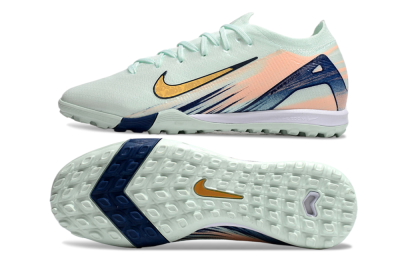 Unisex Nike Air Zoom Mercurial Vapor 16 Elite TF Artificial Turf Low-Tops Football Shoes - Jade/Gold/Blue