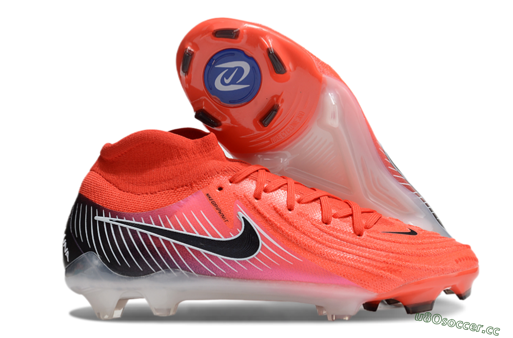 Men's Nike Phantom Luna Elite NU FG Firm Ground High-Tops Football Boots - Red/Black/White 2