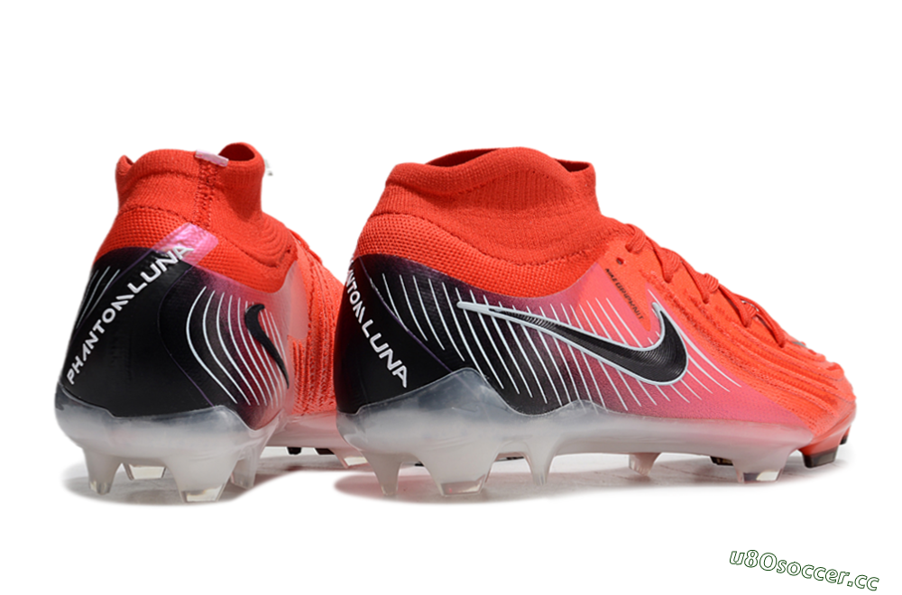 Men's Nike Phantom Luna Elite NU FG Firm Ground High-Tops Football Boots - Red/Black/White 6
