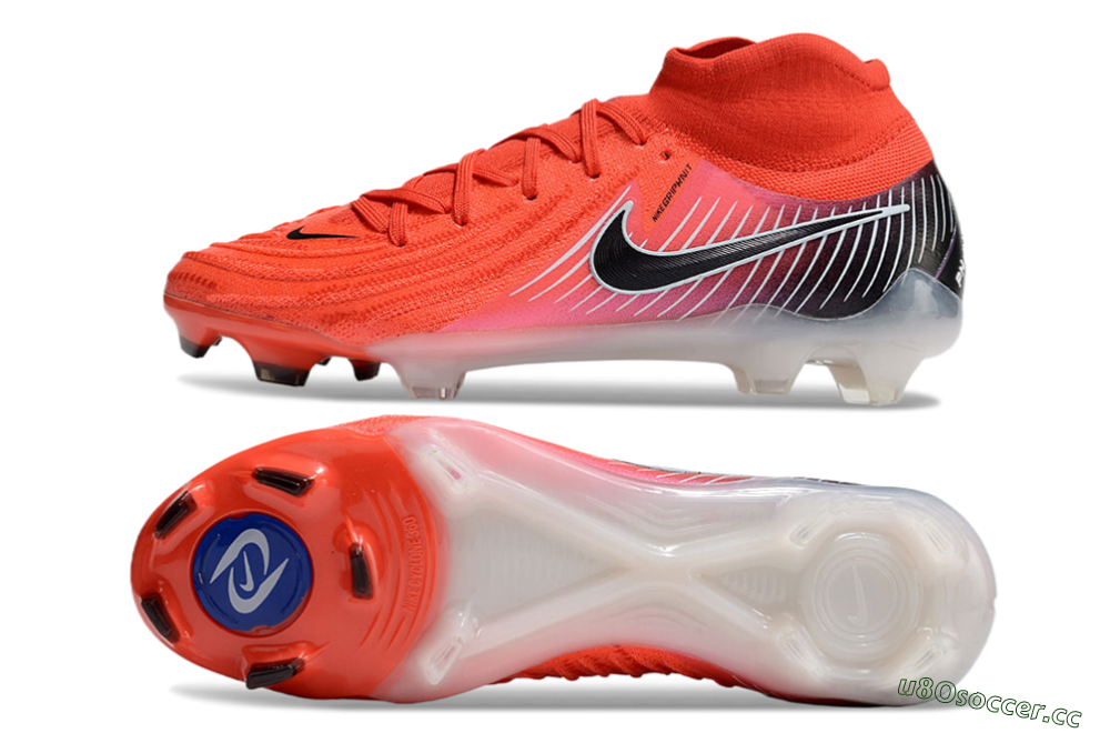 Men's Nike Phantom Luna Elite NU FG Firm Ground High-Tops Football Boots - Red/Black/White 1