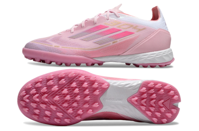 Men's Adidas F50 Pro 304 TF Artificial Turf Low-Tops Football Shoes - Pink/White/Purple