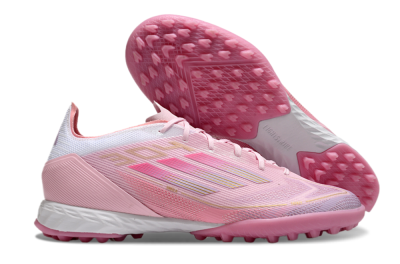 Men's Adidas F50 Pro 304 TF Artificial Turf Low-Tops Football Shoes - Pink/White/Purple