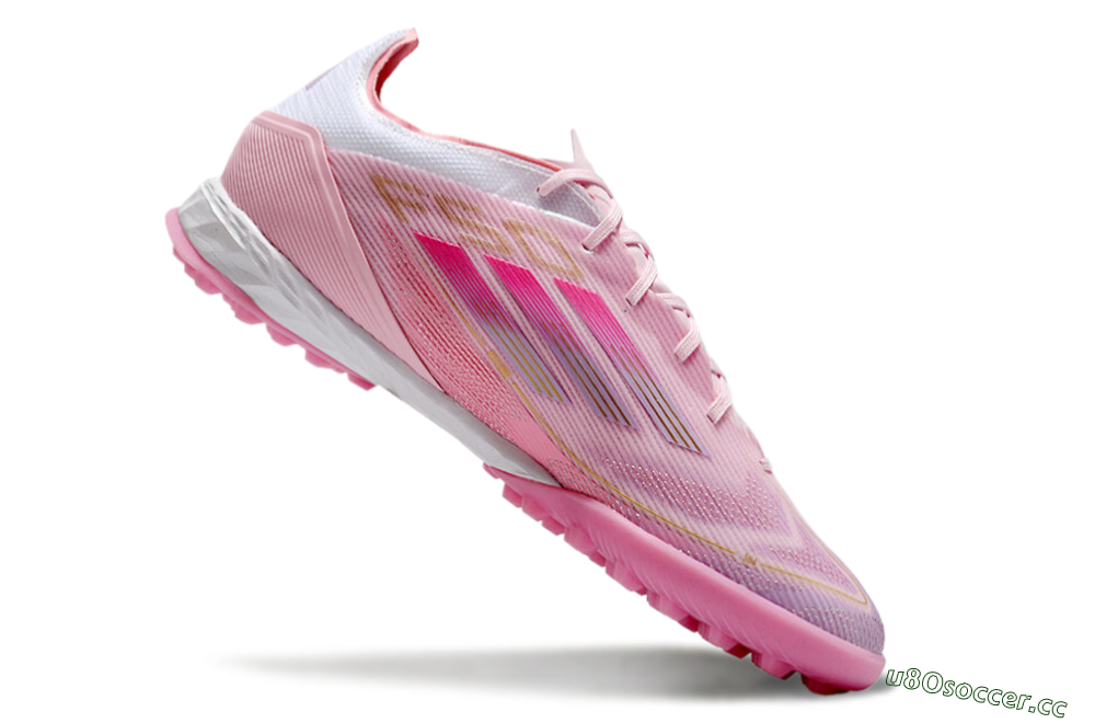 Men's Adidas F50 Pro 304 TF Artificial Turf Low-Tops Football Shoes - Pink/White/Purple 4