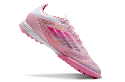 Men's Adidas F50 Pro 304 TF Artificial Turf Low-Tops Football Shoes - Pink/White/Purple
