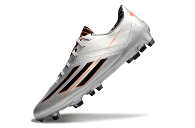 Men's Adidas F50 Adizero FG Firm Ground Low-Tops Football Shoes - Silver/Black/Orange
