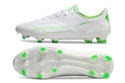 Men's Adidas F50 Adizero FG Firm Ground Low-Tops Football Boots - White/Green