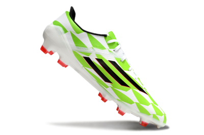Men's Adidas F50 Adizero Elite FG Firm Ground Low-Tops Football Boots - White/Black/Green/Pink