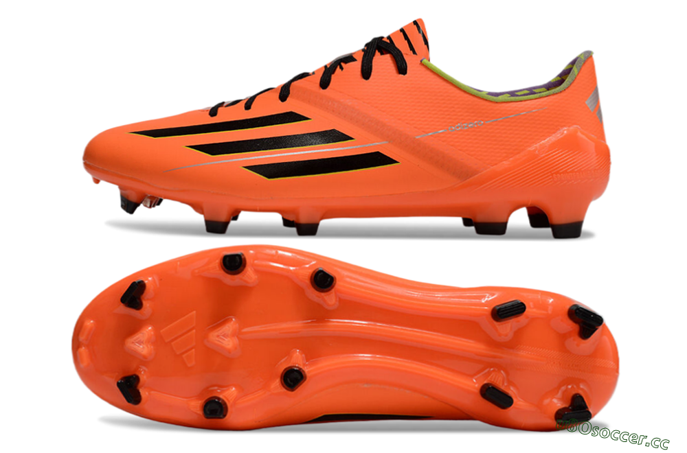 Men's Adidas F50 Adizero FG Firm Ground Low-Tops Football Boots - Red/Black/Yellow 1