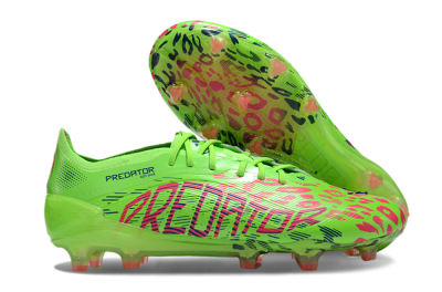 Unisex Adidas Predator Elite 24 FG Firm Ground Low-Tops Football Boots - Yellow/Blue/Purple