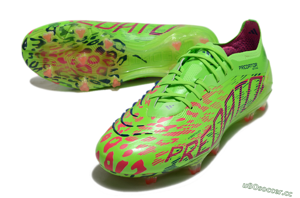 Unisex Adidas Predator Elite 24 FG Firm Ground Low-Tops Football Boots - Yellow/Blue/Purple 3