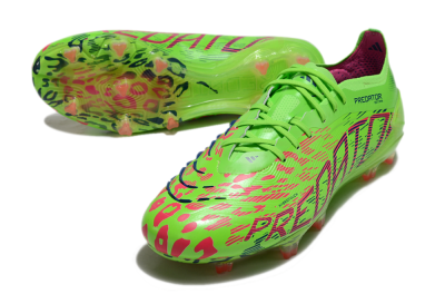 Unisex Adidas Predator Elite 24 FG Firm Ground Low-Tops Football Boots - Yellow/Blue/Purple