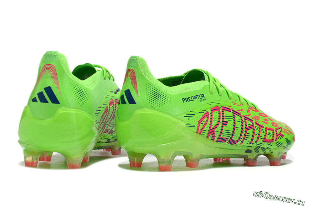 Unisex Adidas Predator Elite 24 FG Firm Ground Low-Tops Football Boots - Yellow/Blue/Purple 6