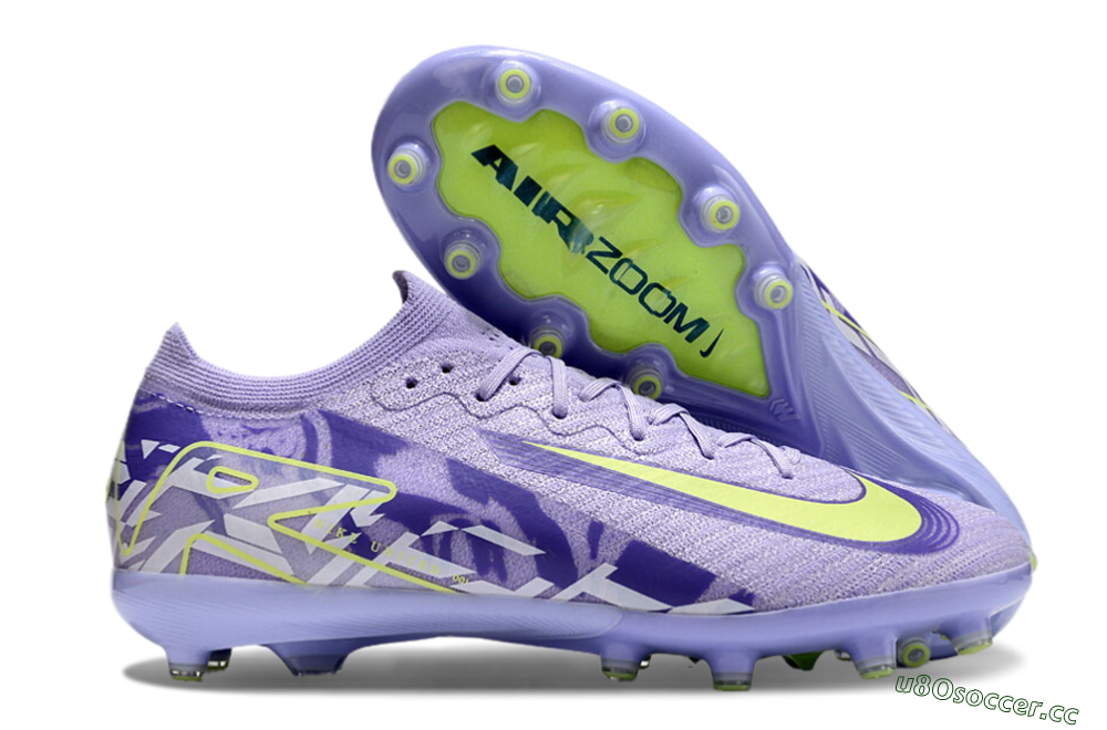 Men's Nike Air Zoom Mercurial Vapor 16 Elite AG Artificial Grass Low-Tops Football Boots - Purple/Yellow/Blue 1