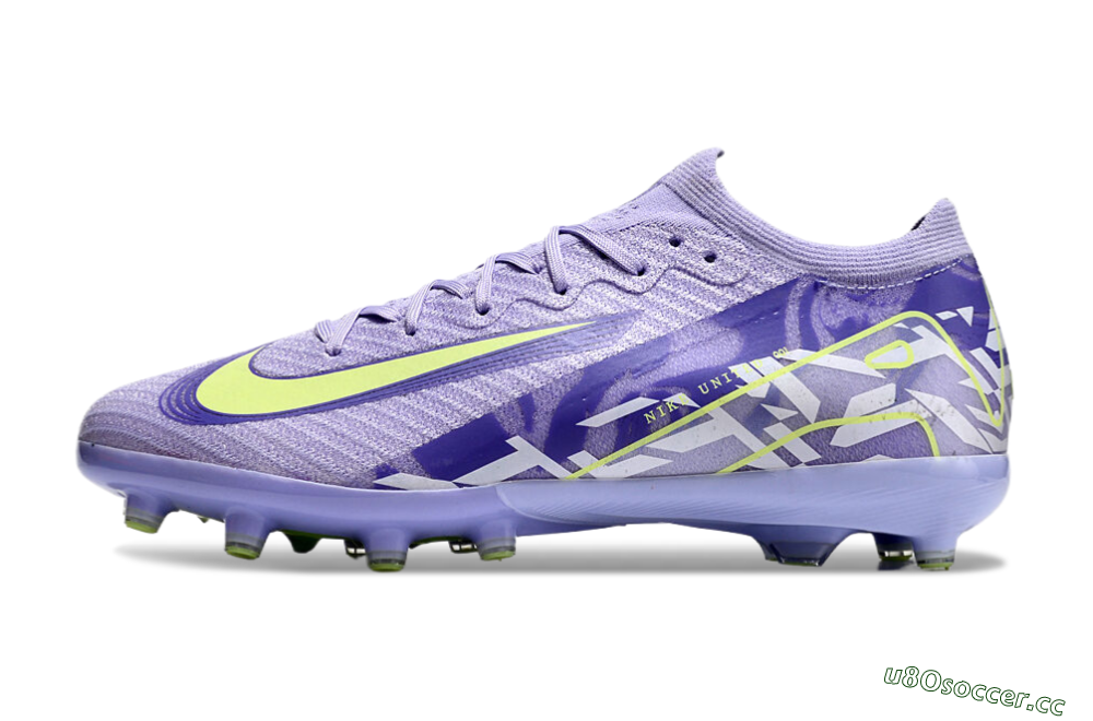 Men's Nike Air Zoom Mercurial Vapor 16 Elite AG Artificial Grass Low-Tops Football Boots - Purple/Yellow/Blue 2