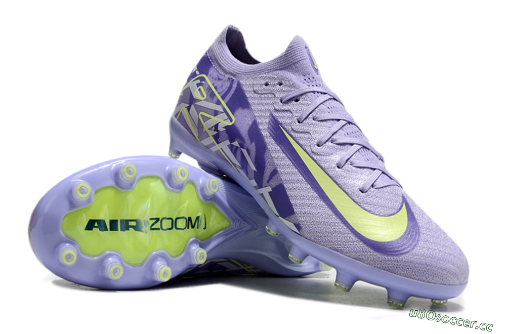 Men's Nike Air Zoom Mercurial Vapor 16 Elite AG Artificial Grass Low-Tops Football Boots - Purple/Yellow/Blue 0