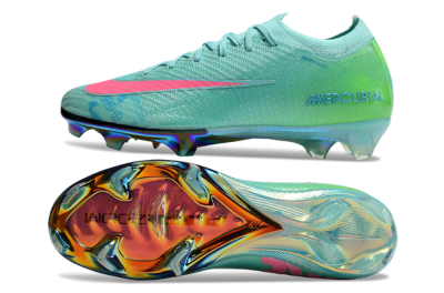Men's Nike Air Zoom Mercurial Vapor 16 Elite FG Firm Ground Low-Tops Football Boots - Jade/Pink/Yellow