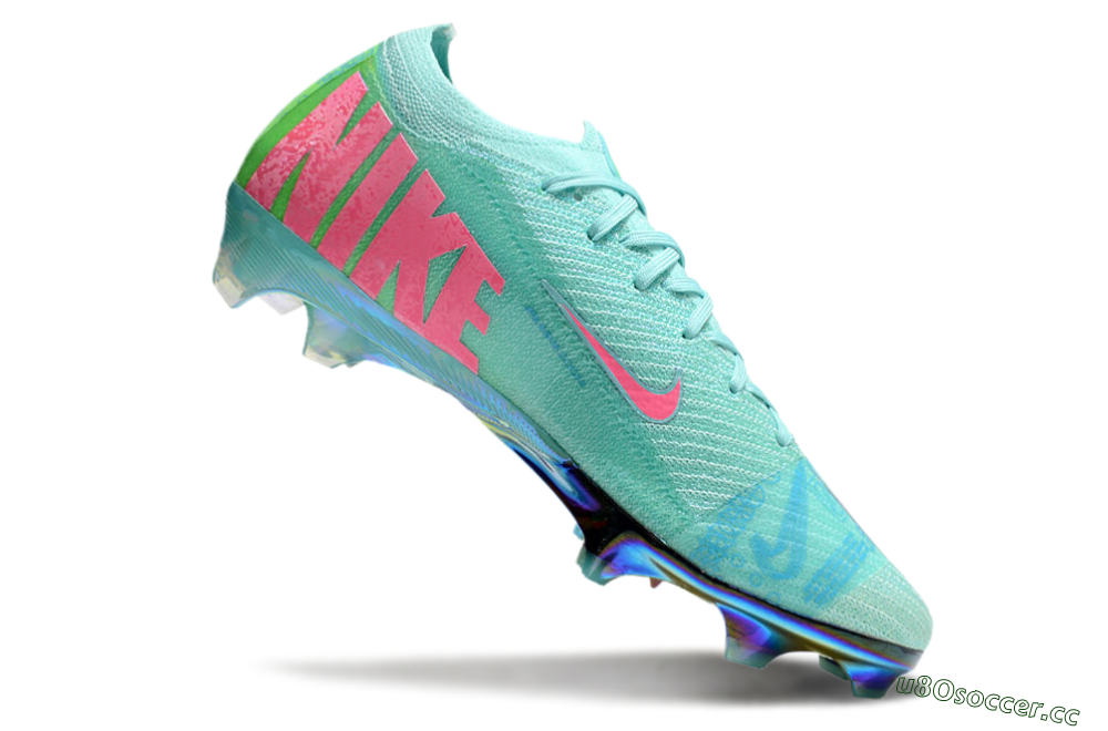 Men's Nike Air Zoom Mercurial Vapor 16 Elite FG Firm Ground Low-Tops Football Boots - Jade/Pink/Yellow 0