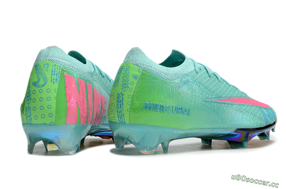 Men's Nike Air Zoom Mercurial Vapor 16 Elite FG Firm Ground Low-Tops Football Boots - Jade/Pink/Yellow 1