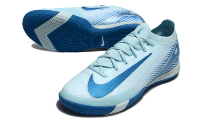 Unisex Nike Air Zoom Mercurial Vapor 16 Elite IC Indoor & Futsal Low-Tops Football Shoes - Jade/Blue/White
