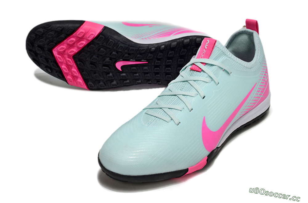 Unisex Nike Air Zoom Mercurial Vapor 16 Pro TF Artificial Turf Low-Tops Football Shoes - Jade/Pink/White 3
