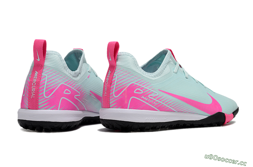 Unisex Nike Air Zoom Mercurial Vapor 16 Pro TF Artificial Turf Low-Tops Football Shoes - Jade/Pink/White 7
