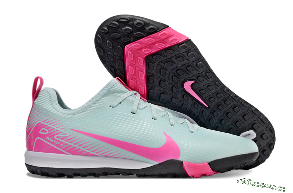Unisex Nike Air Zoom Mercurial Vapor 16 Pro TF Artificial Turf Low-Tops Football Shoes - Jade/Pink/White 2