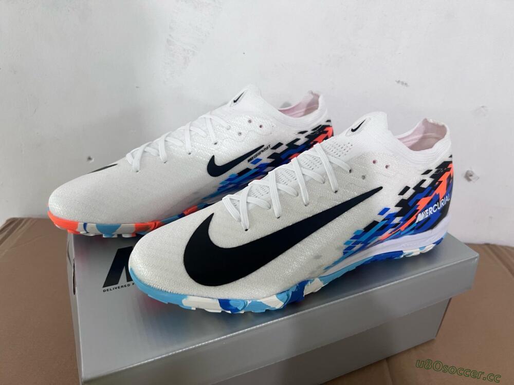 Unisex Nike Air Zoom Mercurial Vapor 16 Elite TF Artificial Turf Low-Tops Football Shoes - White/Blue/Orange