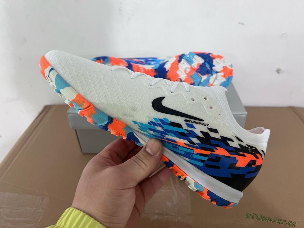 Unisex Nike Air Zoom Mercurial Vapor 16 Elite TF Artificial Turf Low-Tops Football Shoes - White/Blue/Orange