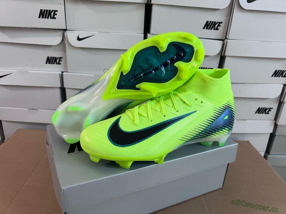 Unisex Nike Air Zoom Mercurial Superfly 10 Elite FG Firm Ground High-Tops Football Boots - Yellow/Black/Blue