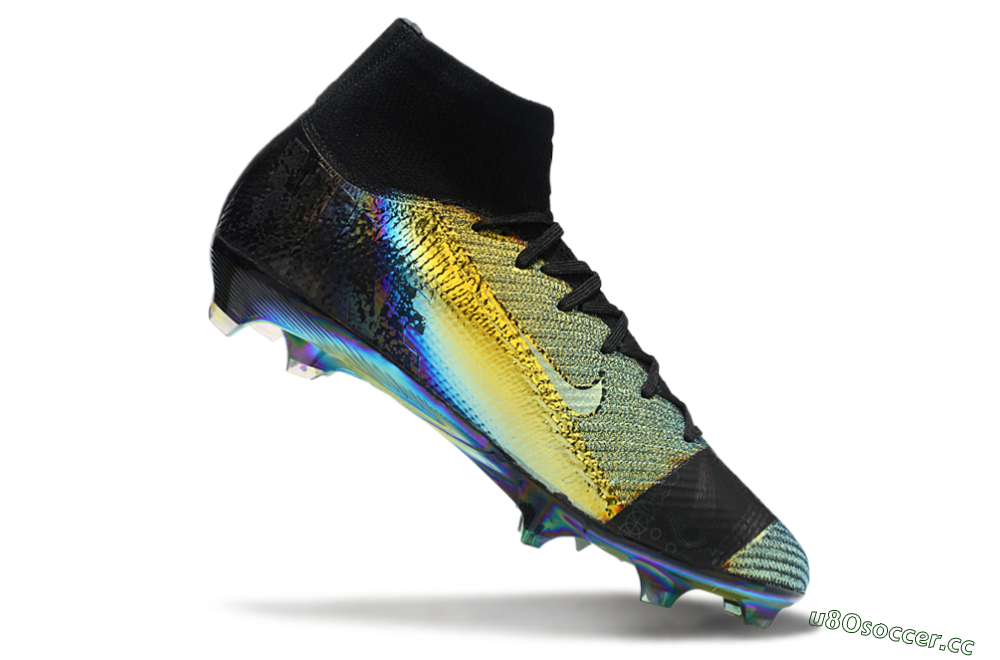 Men's Nike Air Zoom Mercurial Superfly 10 Elite FG Firm Ground High-Tops Football Boots - Laser/Black/Gold 5