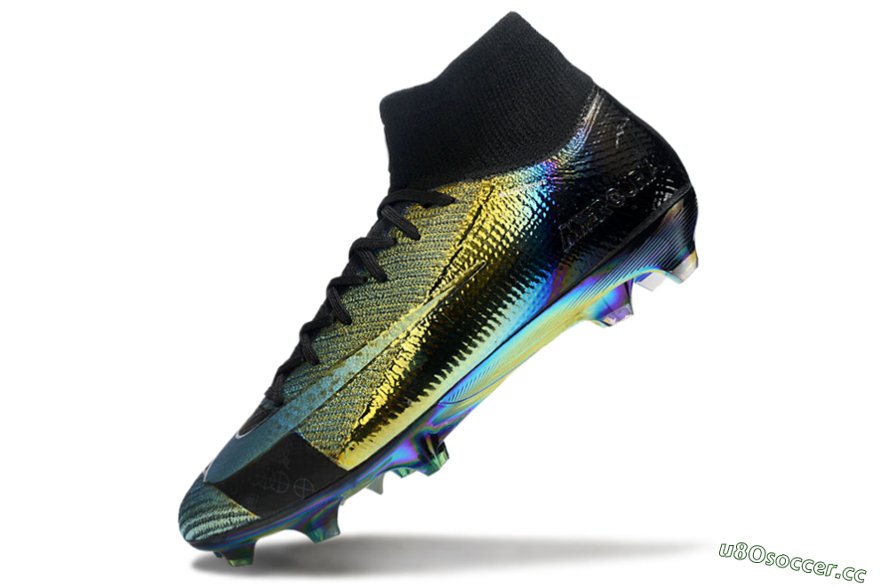 Men's Nike Air Zoom Mercurial Superfly 10 Elite FG Firm Ground High-Tops Football Boots - Laser/Black/Gold 6