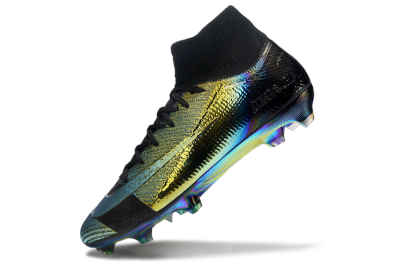 Men's Nike Air Zoom Mercurial Superfly 10 Elite FG Firm Ground High-Tops Football Boots - Laser/Black/Gold