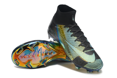 Men's Nike Air Zoom Mercurial Superfly 10 Elite FG Firm Ground High-Tops Football Boots - Laser/Black/Gold
