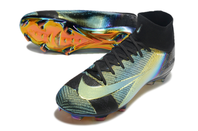 Men's Nike Air Zoom Mercurial Superfly 10 Elite FG Firm Ground High-Tops Football Boots - Laser/Black/Gold