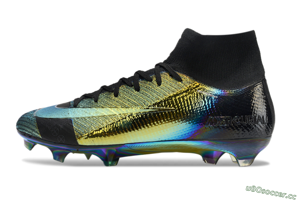 Men's Nike Air Zoom Mercurial Superfly 10 Elite FG Firm Ground High-Tops Football Boots - Laser/Black/Gold 0