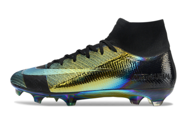 Men's Nike Air Zoom Mercurial Superfly 10 Elite FG Firm Ground High-Tops Football Boots - Laser/Black/Gold