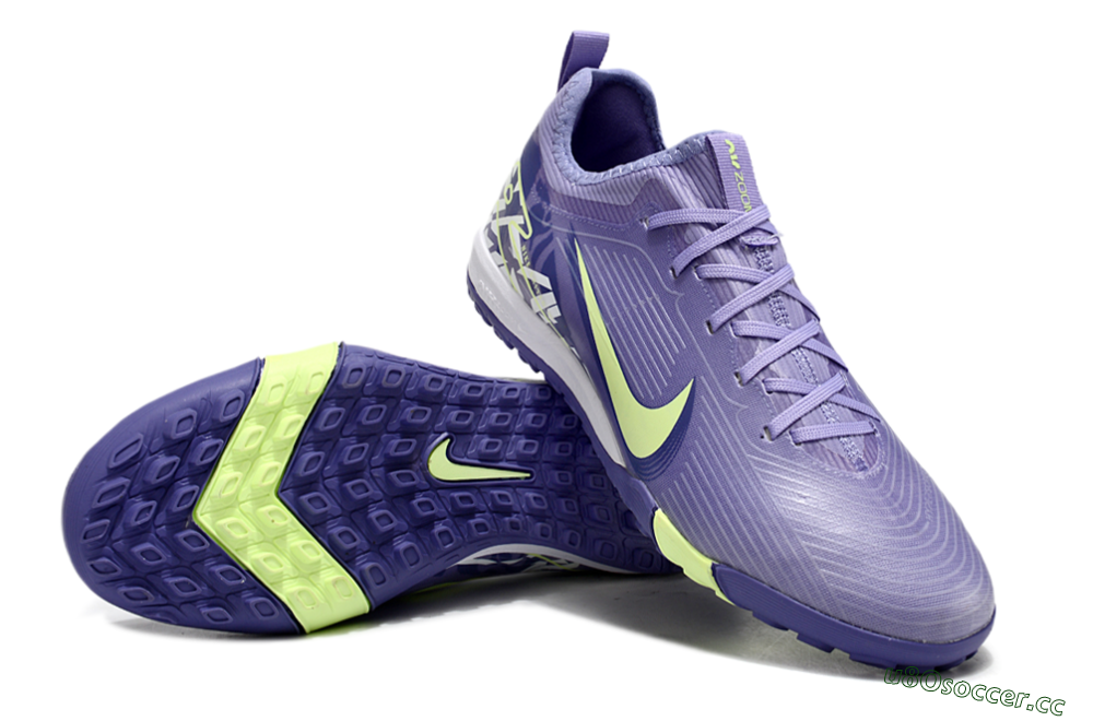 Unisex Nike Air Zoom Mercurial Vapor 16 Pro TF Artificial Turf Low-Tops Football Shoes - Purple/Yellow/White 4
