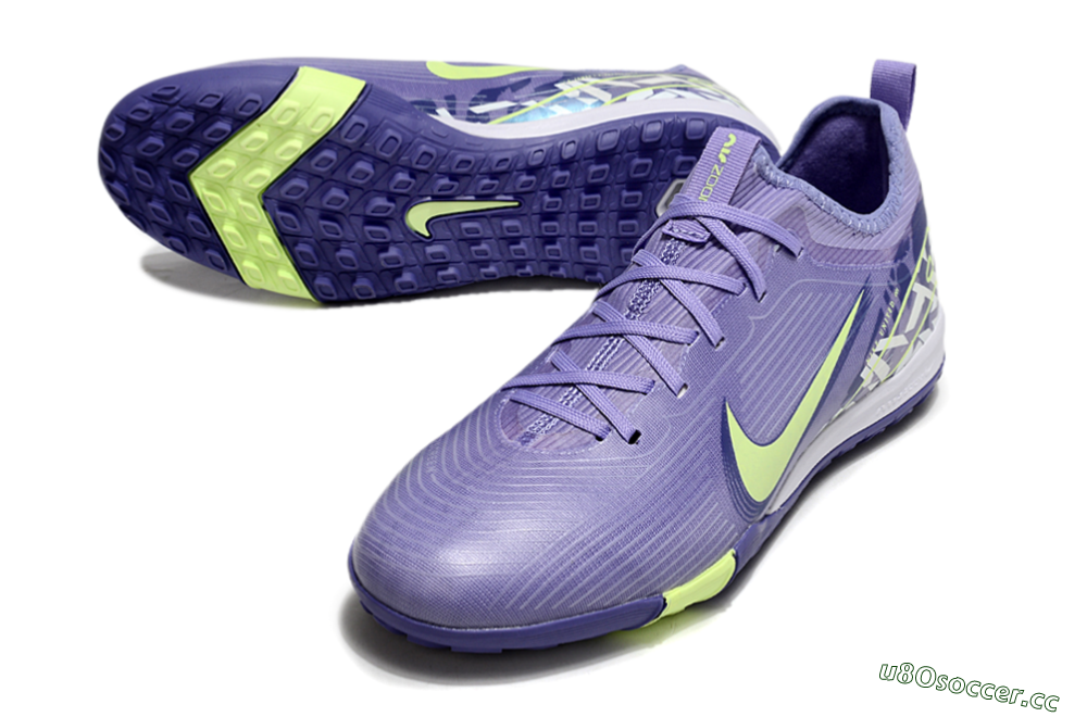 Unisex Nike Air Zoom Mercurial Vapor 16 Pro TF Artificial Turf Low-Tops Football Shoes - Purple/Yellow/White 3